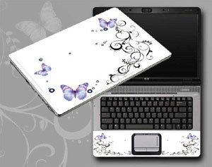 Flowers, butterflies, leaves floral Laptop decal Skin for SAMSUNG Chromebook Series 5 Titan Silver 3G Model XE550C22-A01US 3269-264-Pattern ID:264