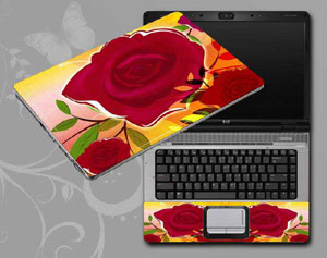 vintage floral flower floral Laptop decal Skin for HP COMPAQ Presario CQ45-107AU 7412-27-Pattern ID:27