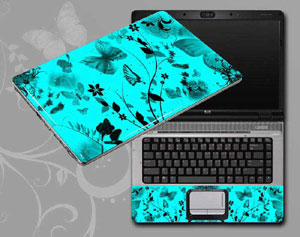 Vintage Flowers, Butterflies floral Laptop decal Skin for HP Pavilion 17-e074nr 10598-275-Pattern ID:275