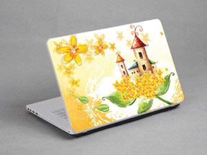 Flowers Castles floral Laptop decal Skin for CLEVO W545SU2 9305-308-Pattern ID:308