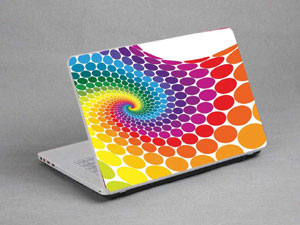 Bubbles, Colored Lines Laptop decal Skin for SAMSUNG Chromebook Series 5 Titan Silver 3G Model XE550C22-A01US 3269-344-Pattern ID:344