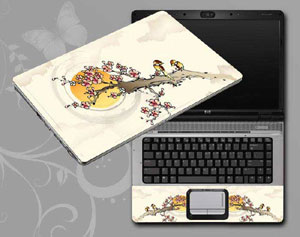 Chinese ink painting bird on the flower tree Laptop decal Skin for SAMSUNG Notebook Odyssey 15.6