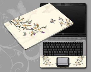 Chinese ink painting Flowers, butterflies. floral  flower Laptop decal Skin for TOSHIBA Satellite L735 5527-7-Pattern ID:7