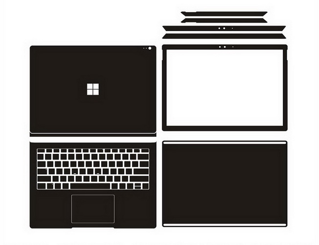 laptop skin Design schemes for MICROSOFT Surface Book 3