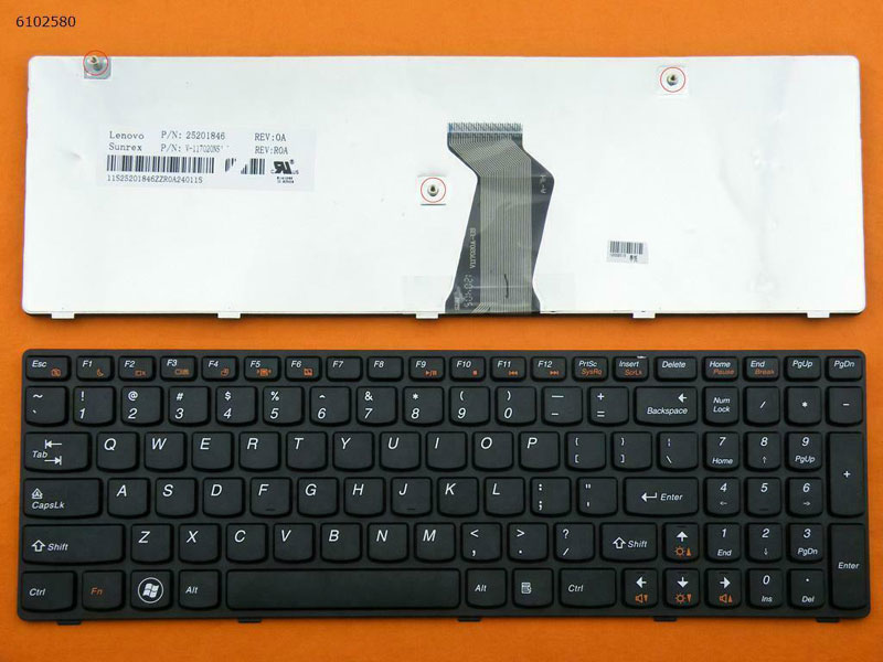 Laptop Keyboard for LENOVO Ideapad Z580 V580 G580 US BLACK(25201846 V-117020NS1) 