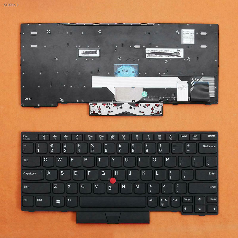 laptop Keyboard for Lenovo ThinkPad X280（Black Frame，With Point stick)US 01YP069 