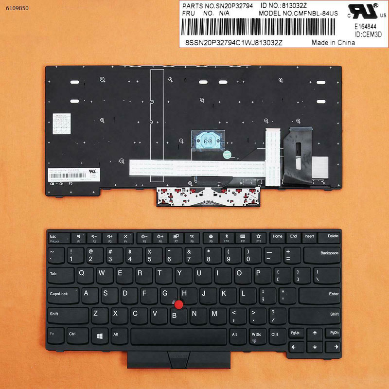 01YP360 01YP520 laptop Keyboard for Lenovo Thinkpad ThinkPad E480 L480 T480S T490(Point stick,Win8,US(PK131672A00) 