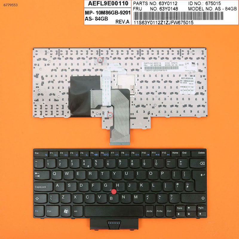 UK Laptop Keyboard for Lenovo Thinkpad E220 E220s S220 