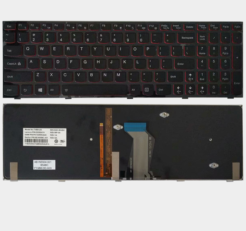 NEW US laptop Keyboard For Lenovo Y590 Y500 Y510P English Keyboard Blacklight 