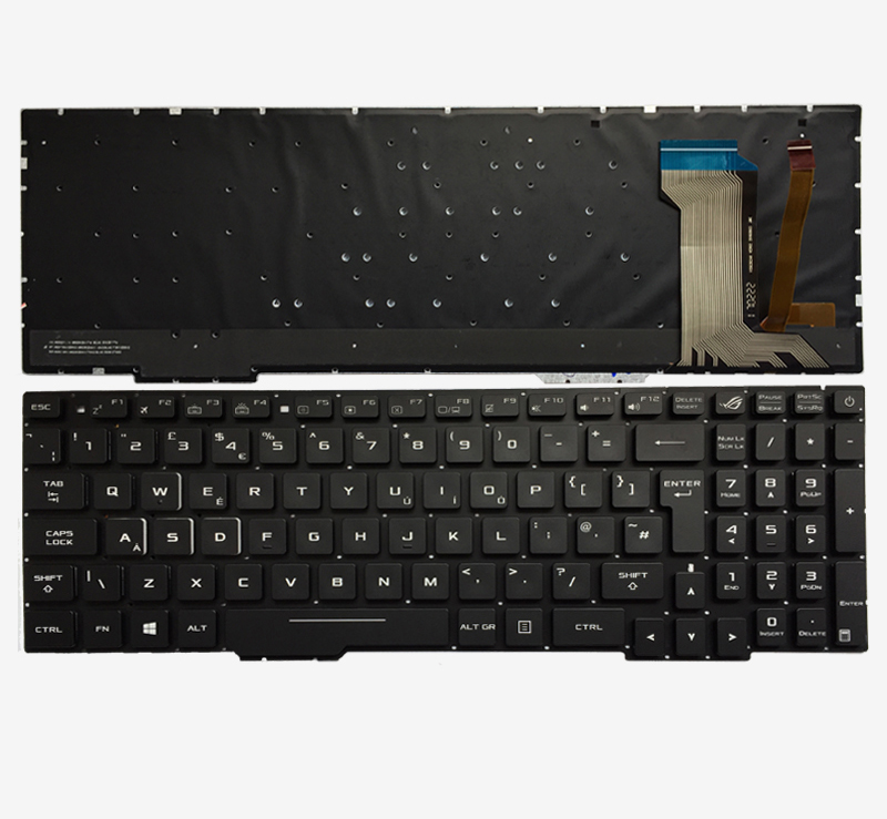 UK Laptop Keyboard For ASUS GL753 GL753V GL753VE GL753VD keyboard with backlit 