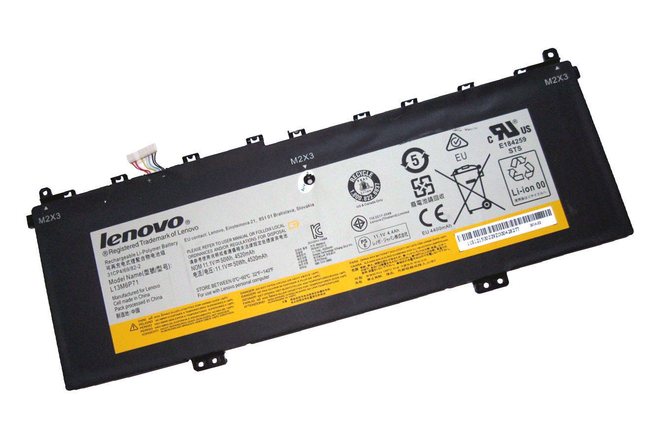 L13M6P71 L13S6P71 Battery For Lenovo IdeaPad Yoga 2 13 Se 11.1V 50Wh