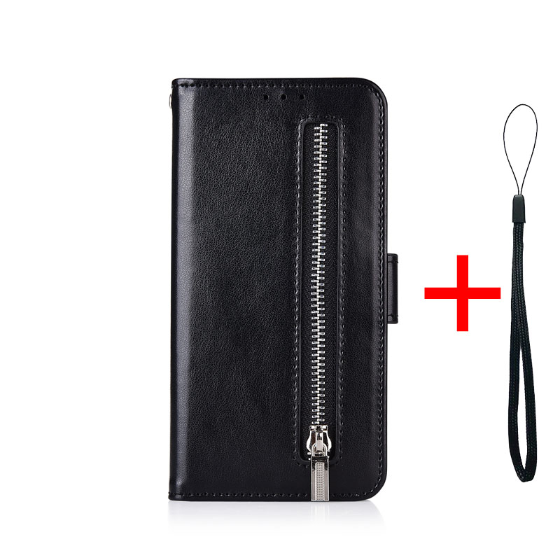 Mobile cell phone case cover for HUAWEI Honor 20 Lite(6.3) Zipper Flip Wallet Leather Fundas Soft TPU Card Holder 
