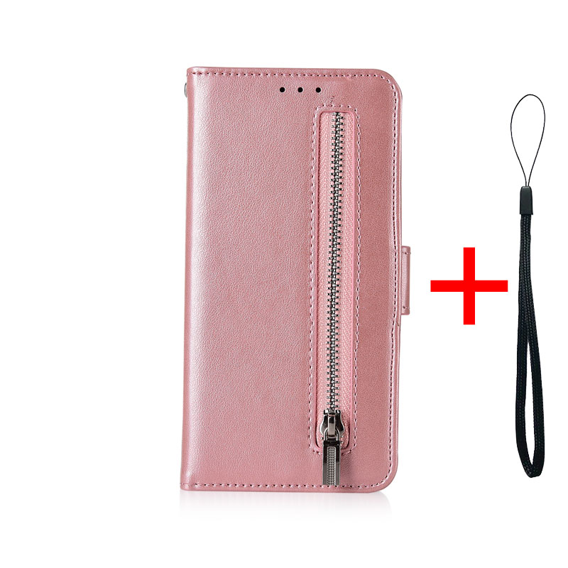 Mobile cell phone case cover for HUAWEI Honor 9 Zipper Flip Wallet Leather Fundas Soft TPU Card Holder 