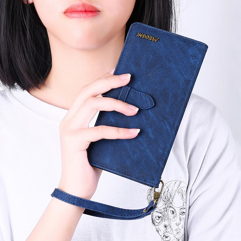 Mobile cell phone case cover for XIAOMI Redmi Note 9 Pro Wallet Leather Simple handbag with hand strap 
