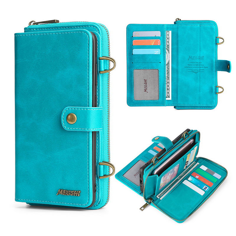 Mobile cell phone case cover for HUAWEI P40 Wallet Flip Leather handbag with shoulder strap 