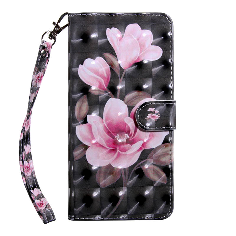 Mobile cell phone case cover for LG Q70 Shockproof Cartoon PU Leather Wallet Flip Case 