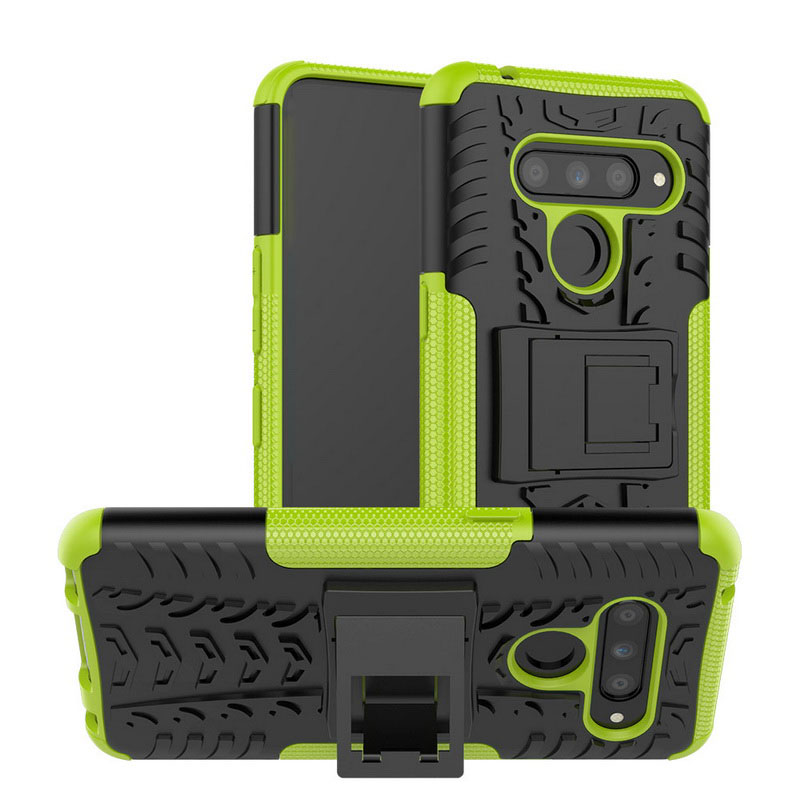 Mobile cell phone case cover for LG Q7 Shockproof Armor Anti-knock Kickstand Cover Case 