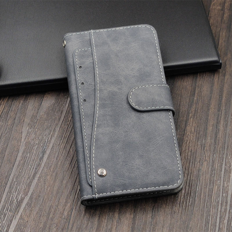 Mobile cell phone case cover for LG V35 ThinQ Luxury Wallet Case Vintage Flip Leather Silicone Cover Card Slots 