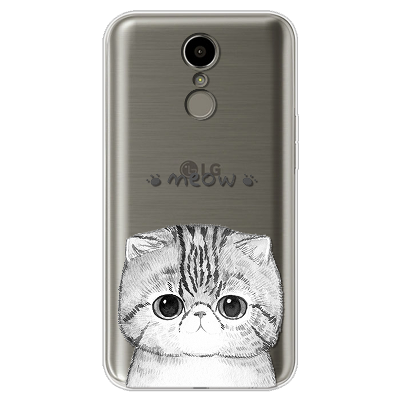 Mobile cell phone case cover for LG K10 TPU Cute Cat Soft Case Funda 