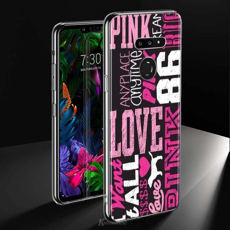 Mobile cell phone case cover for LG K20 2019 love pink girly pretty space Style 