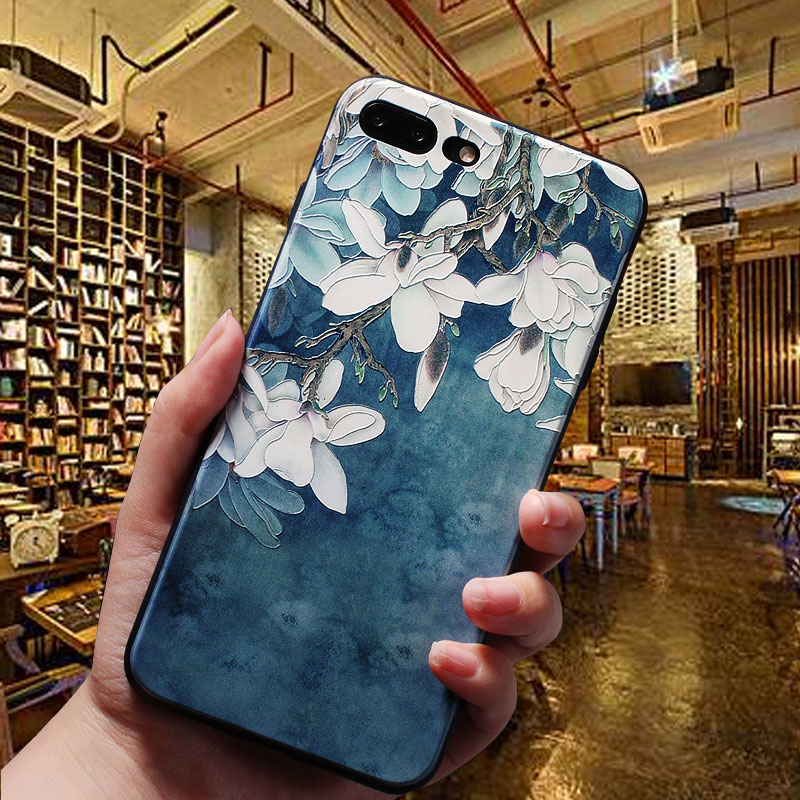 Mobile cell phone case cover for XIAOMI Mi A2 Van Gogh Starry sky Embossed Silicone Cover 