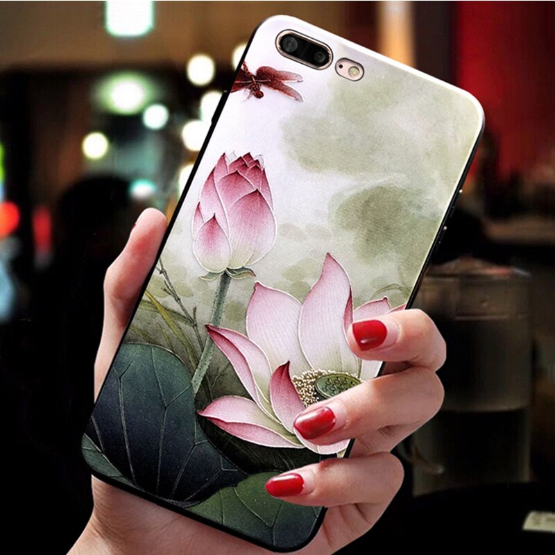 Mobile cell phone case cover for SAMSUNG Galaxy S8 3D Emboss Flower Case 