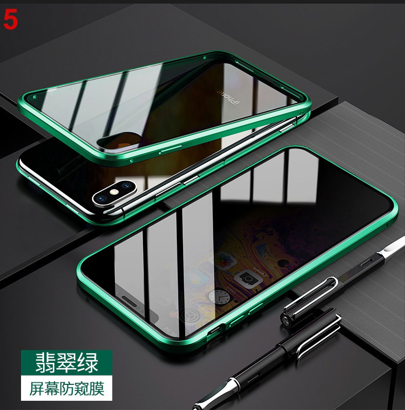 Anti-peeping metal border tempered glass film phone case cover for iPhone 11 Pro Max, iphone 11 (6.1),	iPhone 11 Pro (5.8),iphone6plus/6splus,	iphone X/XS (5.8),iPhone XRï¼ˆ6.1ï¼‰,iPhone XS Maxï¼ˆ6.5ï¼‰,iphone7/8,iphone7/8 plus,	iphone6/6s,iphone6plus/6splus
