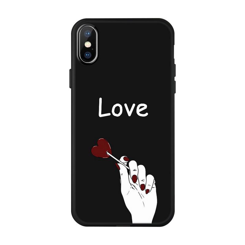 Mobile cell phone case cover for APPLE iPhone 8 Black fashion design Pattern Case
 