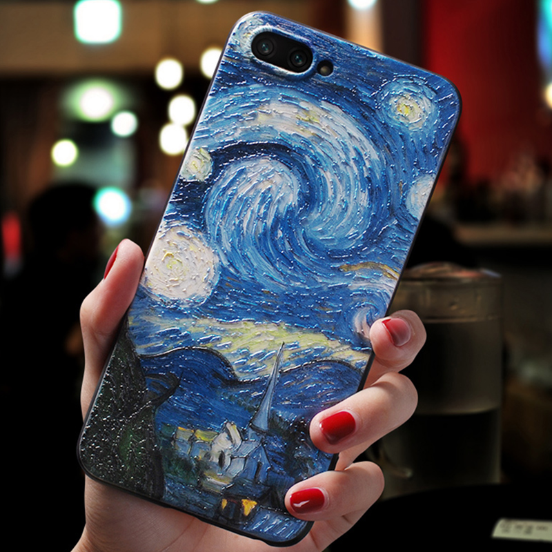 Mobile cell phone case cover for XIAOMI Mi A1 3D Oil Painting Emboss Case Soft TPU 