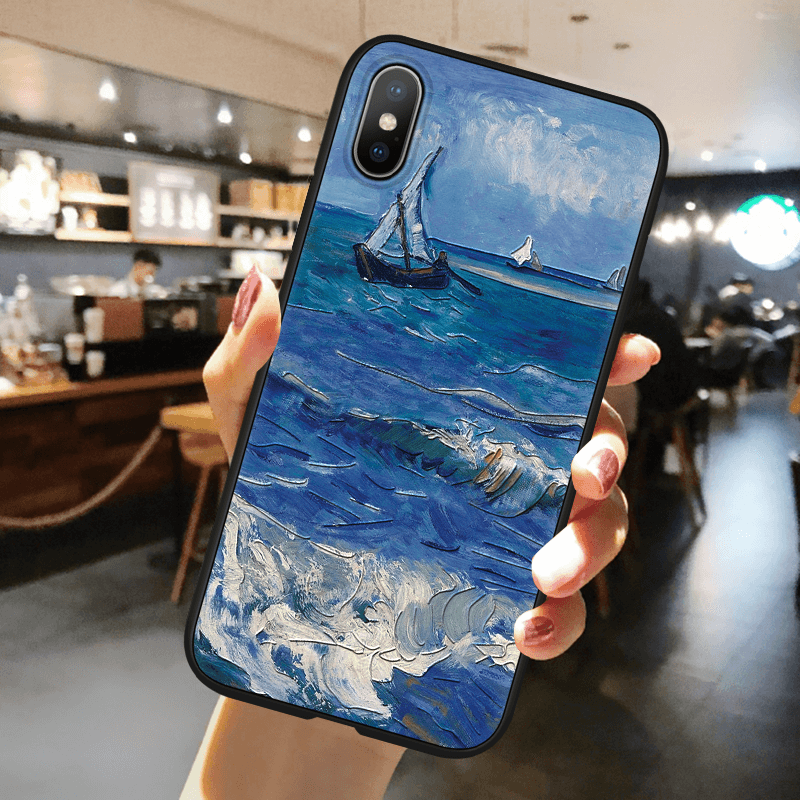Mobile cell phone case cover for XIAOMI pocophone F1 3D Oil Painting Emboss Case Soft TPU 
