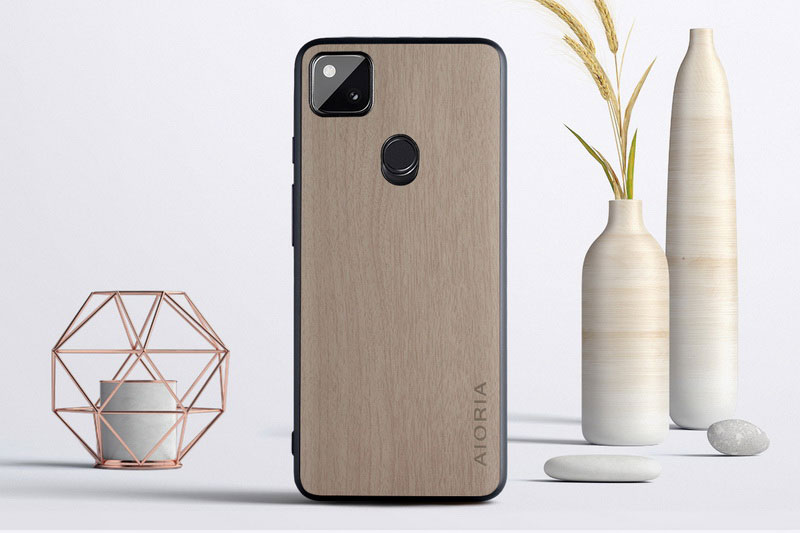 Mobile cell phone case cover for GOOGLE Pixel 5 Vintage WoodLike Case Soft TPU Around The Edge Hard PC At The Back 3in1 material 