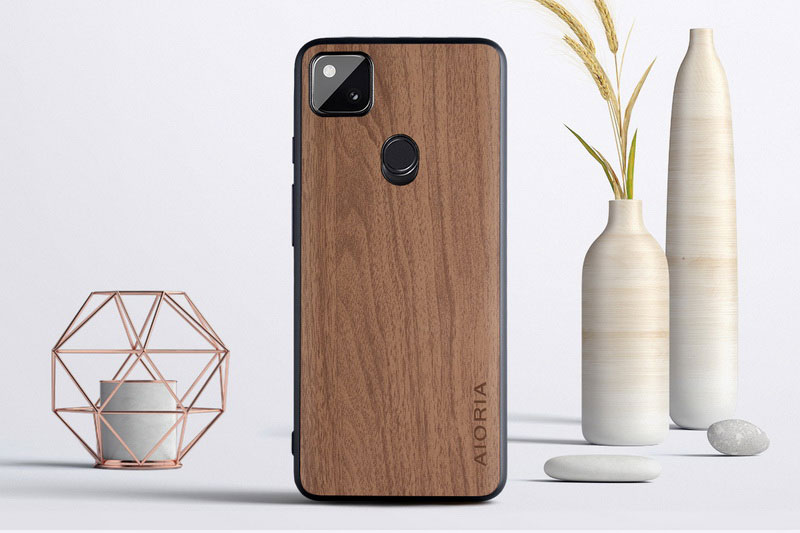 Mobile cell phone case cover for GOOGLE Pixel 4a Vintage WoodLike Case Soft TPU Around The Edge Hard PC At The Back 3in1 material 