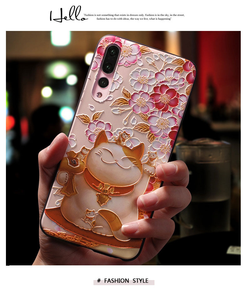 Mobile cell phone case cover for HUAWEI P10 Plus Painted embossed tpu creative anti-fall 