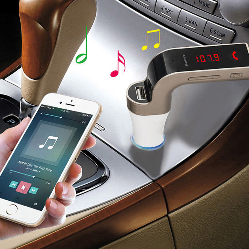 G7 Bluetooth Car Kit Handsfree FM Transmitter Radio MP3 Player USB Charger & AUX