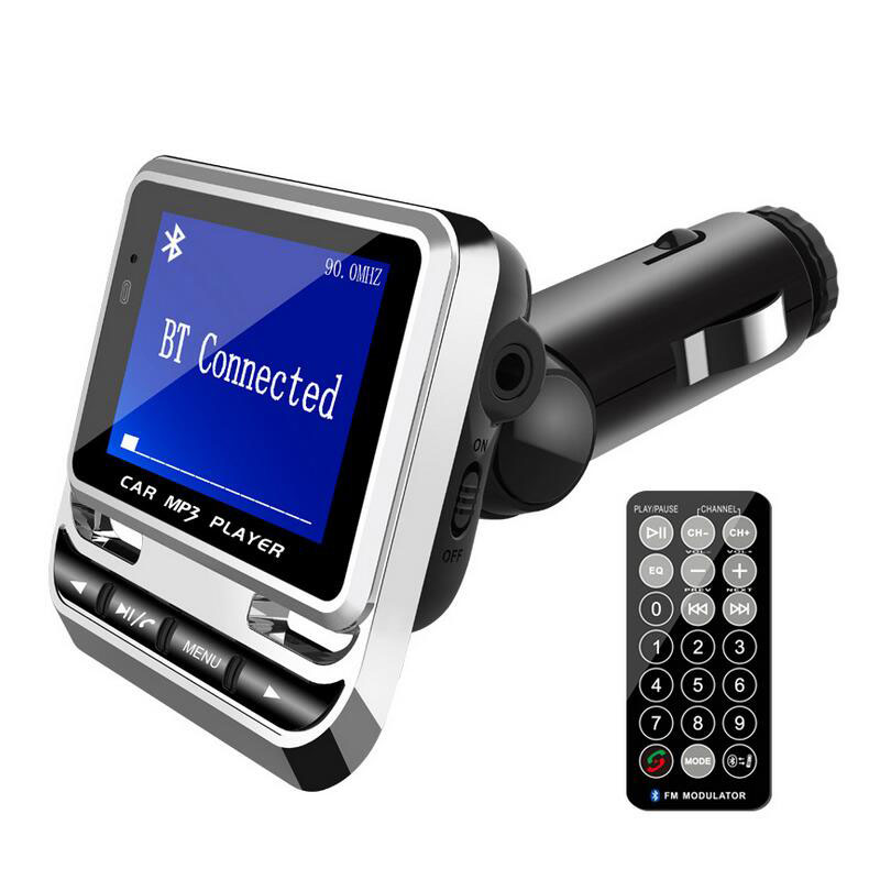 Bluetooth Car Kit MP3 Player Handsfree Wireless FM Transmitter Radio Adapter USB Charger LCD Remote Control With Retail Box 2.0