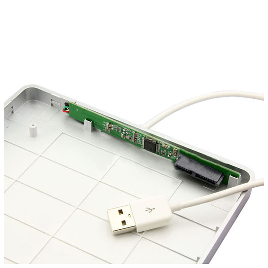 Slot-in USB SATA External CD DVD/RW Drive Enclosure Caddy Case For Apple MacBook
