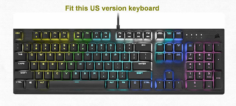 Keyboard Skin Compatible with Corsair K60 RGB Pro/Corsair K60 RGB Pro SE/Corsair K60 RGB Pro Low Profile Mechanical Gaming Keyboard