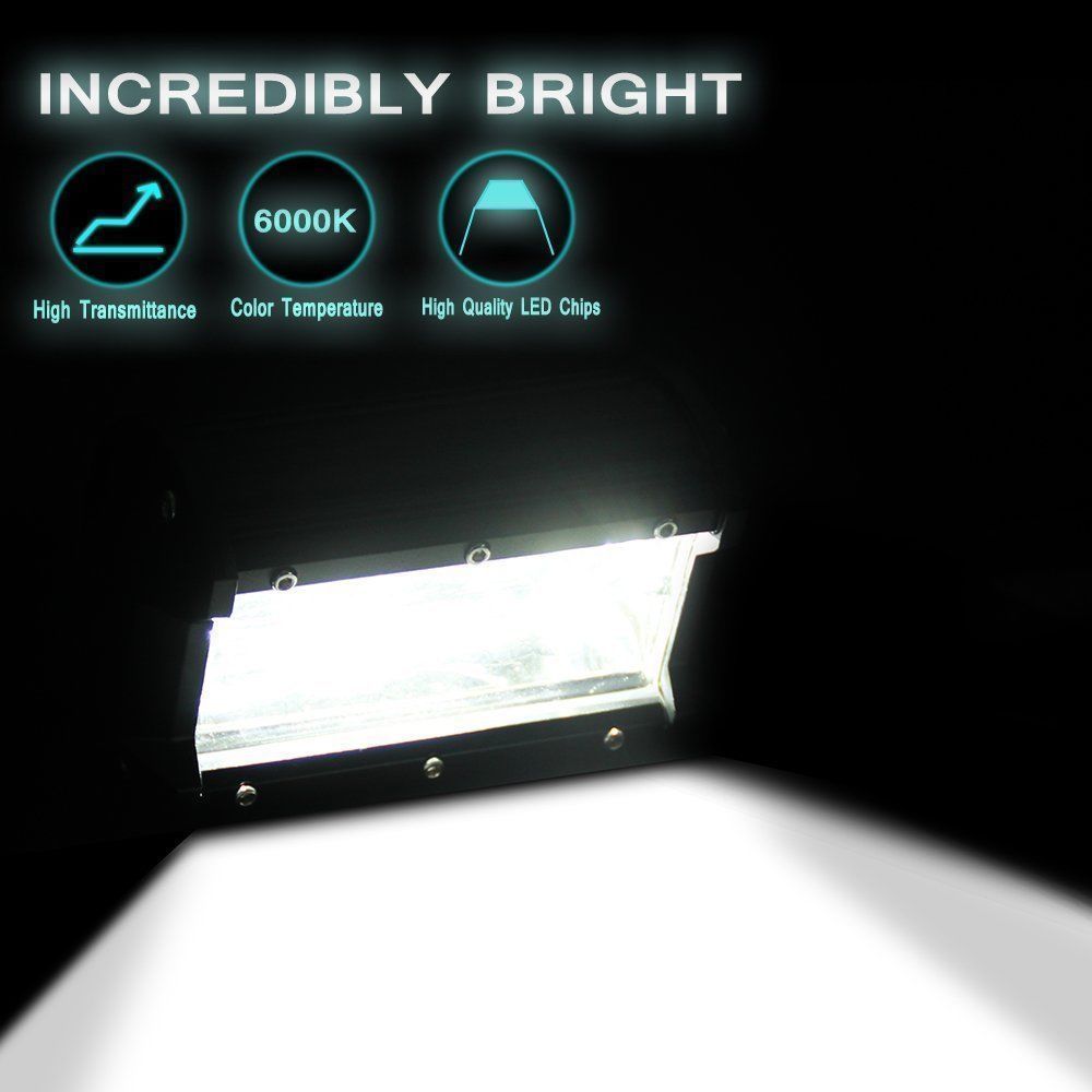72W Spot LED Light Work Bar Lamp Driving Fog Offroad SUV 4WD Car Boat Truck