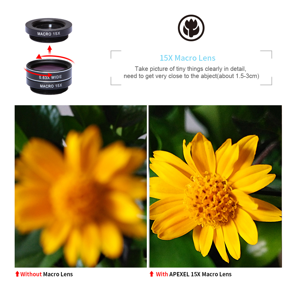 7 in 1 Phone Camera Lens Kit Fish Eye Wide Angle/macro Lens CPL Kaleidoscope and 2X telephoto zoom Lens for iPhone6s 7DG7