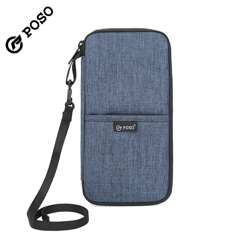 Multi-functional document bag travel wallet outdoor passport wallet RFID shielded anti-theft brush credit card bag