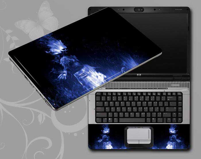 decal Skin for GIGABYTE Sabre 15-W8 Blue Flame Indian laptop skin