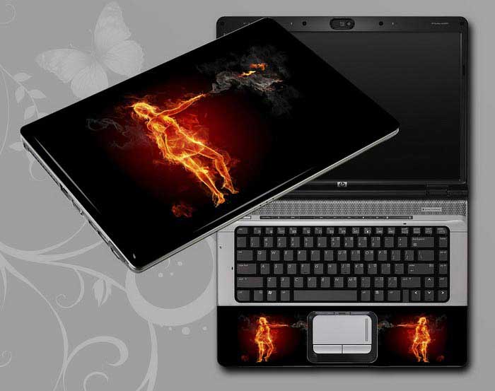 decal Skin for MSI GT70 DominatorPro-889 Flame Woman laptop skin