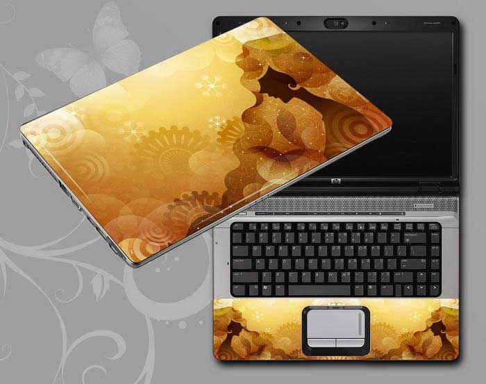decal Skin for DELL Inspiron 16 7610 Flowers and women floral laptop skin