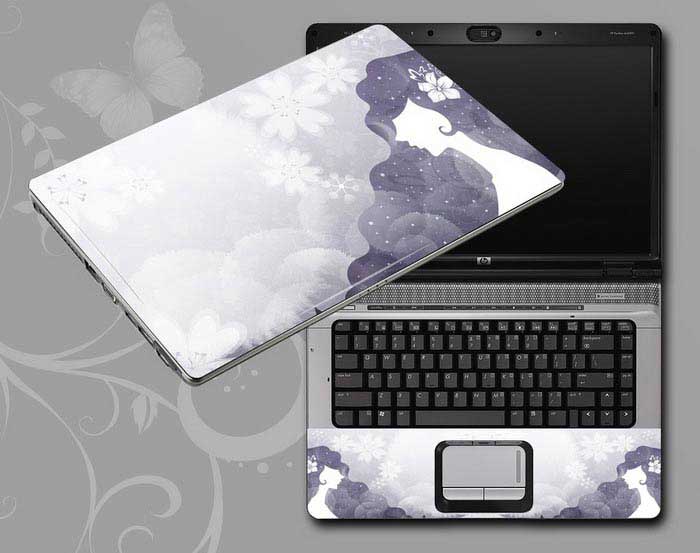 decal Skin for DELL Precision 15 5560 Flowers and women floral laptop skin
