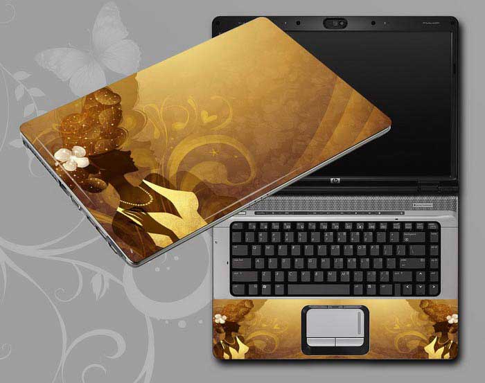 decal Skin for DELL Alienware M17 R1 Flowers and women floral laptop skin