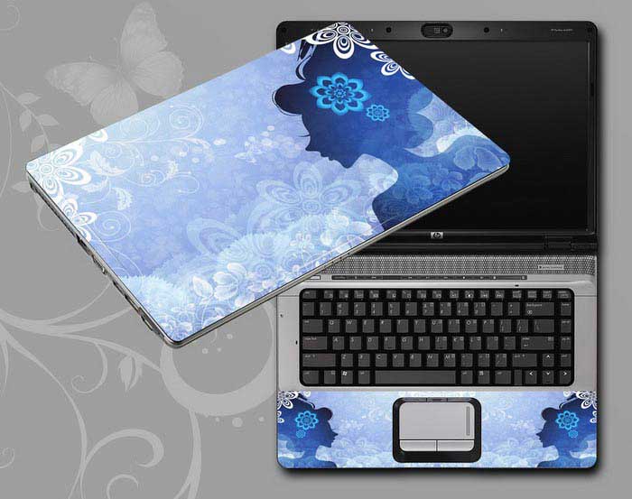 decal Skin for LG gram 16T90Q-K.AAG6U1 Flowers and women floral laptop skin