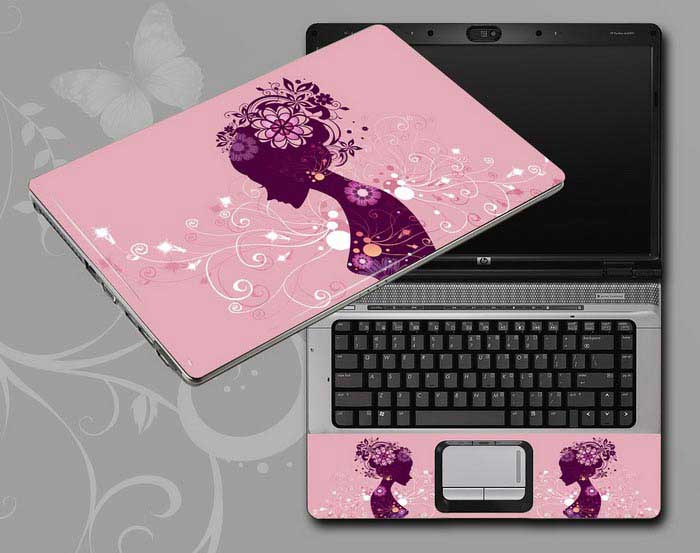 decal Skin for LG gram 16T90R-K.AAC7U1 Flowers and women floral laptop skin