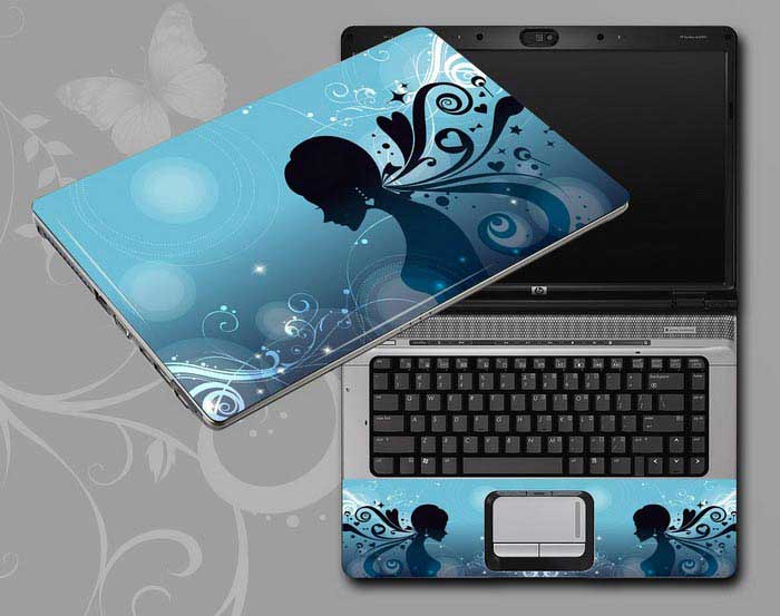 decal Skin for HP Pavilion x360 14-ba115tu Flowers and women floral laptop skin