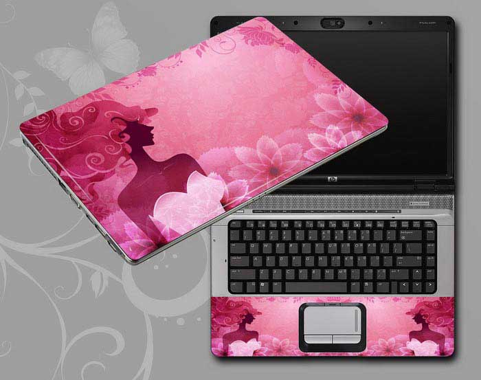 decal Skin for MSI PE70 2QE Flowers and women floral laptop skin