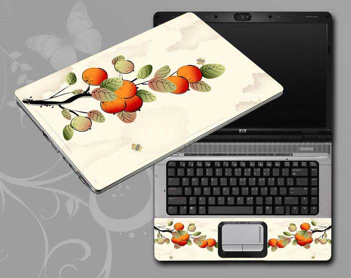 decal Skin for MSI WS73 8SJ-077 Chinese ink painting Fruit trees laptop skin